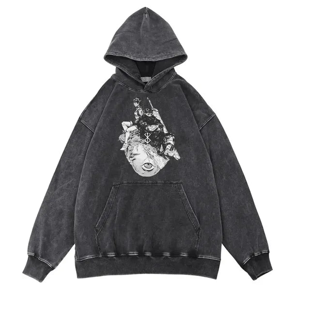 Vintage Wash Oversized Cotton Hoodies