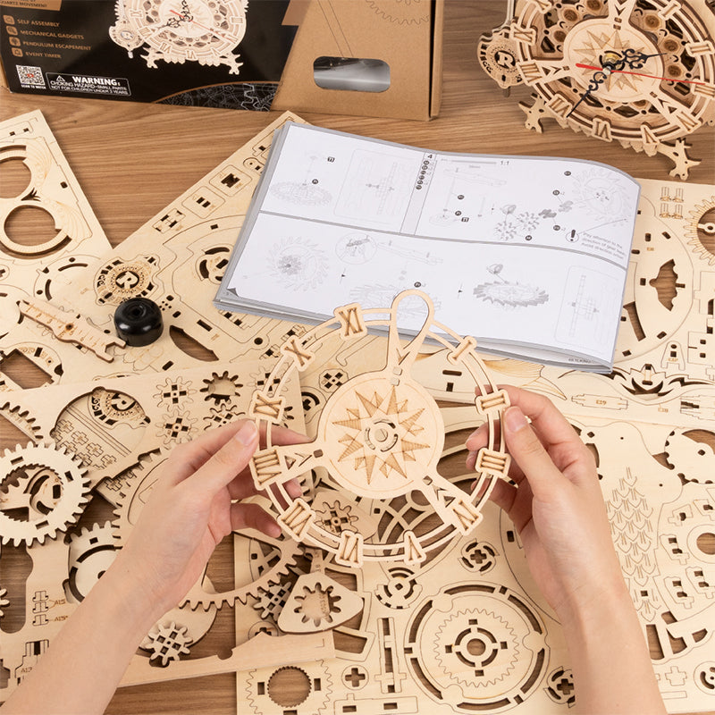 Craftable Wooden Owl Clock Kit