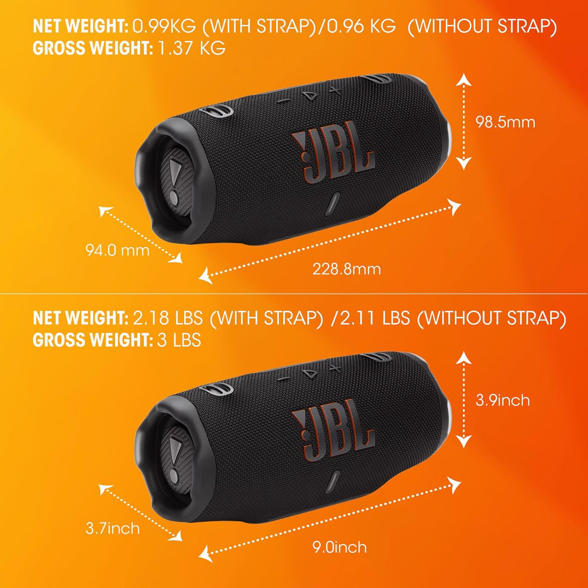 JBL Charge 6 Altoparlante Bluetooth Portatile Impermeabile