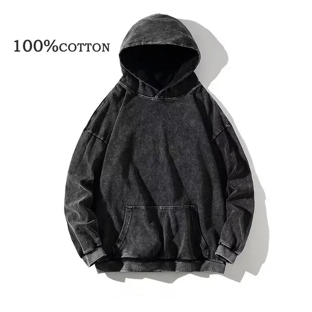 Vintage Wash Oversized Cotton Hoodies