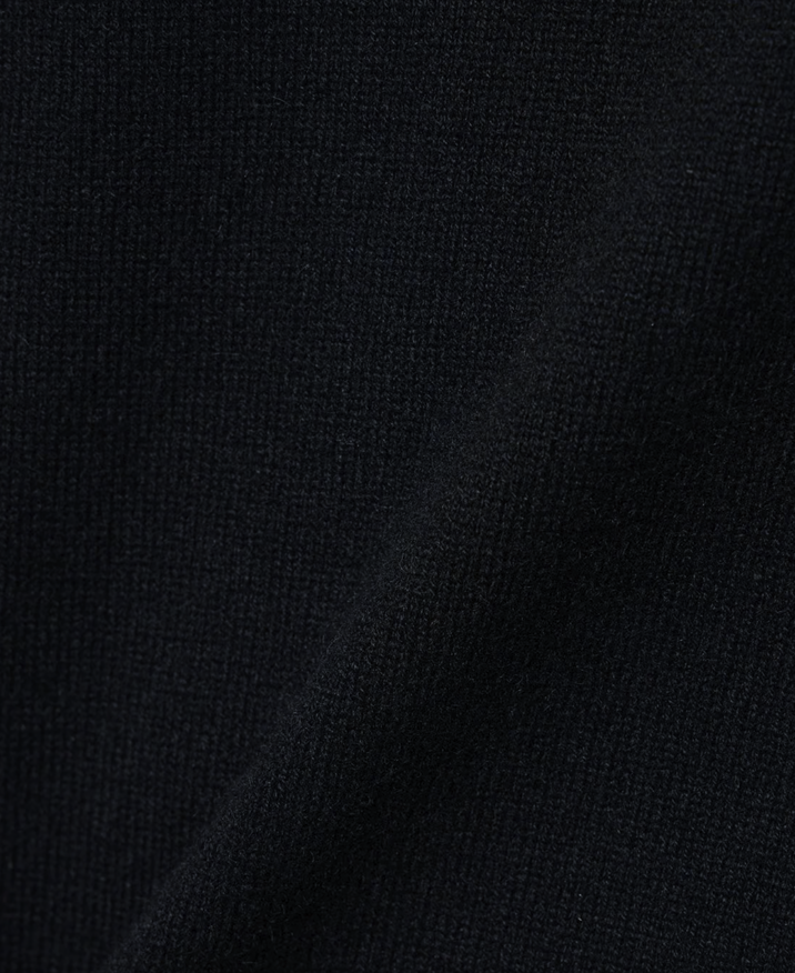 Cashmere Mix High Neck Zip Sweater