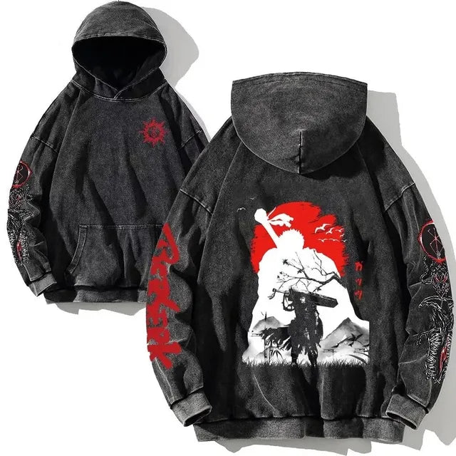 Vintage Wash Oversized Cotton Hoodies
