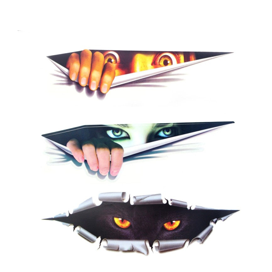 3D Spooky Eye Car Decals