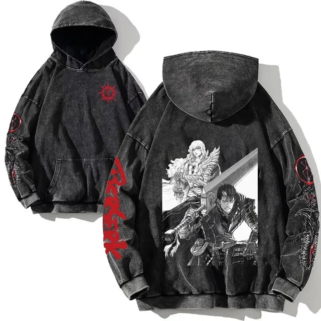Vintage Wash Oversized Cotton Hoodies